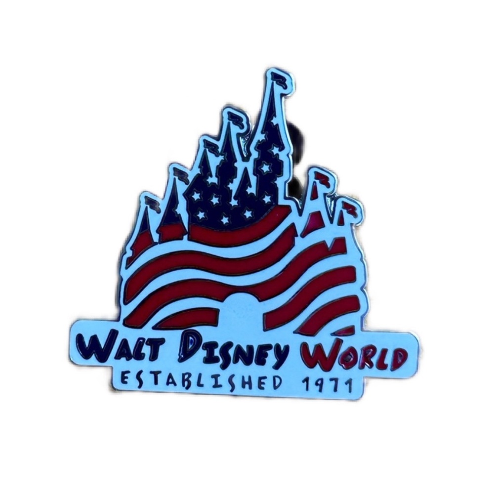 Walt Disney World‎ Cinderella Castle American Flag USA Trading Pin Patriotic